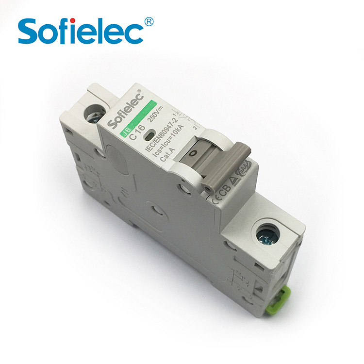 10KA DC series MCB non-polarized, 1P,2P,3P,4P up to 63Amp, SAA,TUV,CB approved. PV SOLAR busbar