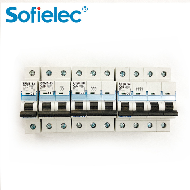 1P 2P 3P 4P 16 amperios mini disyuntor cuadro eléctrico CE CB 4.5KA mcb