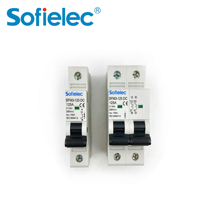 6kA SFM3-125 DC 125A best quantity D16 types of miniature circuit breaker