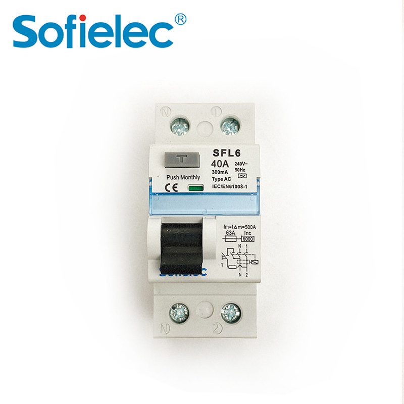 Disyuntores RCCB de 80 A