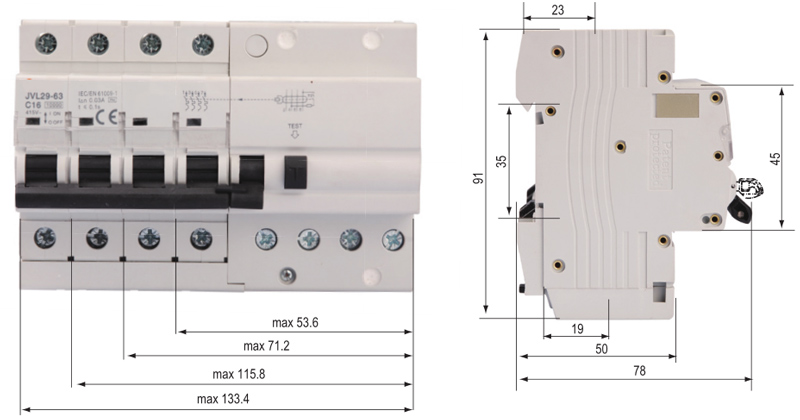 Dimensiones generales y de instalación