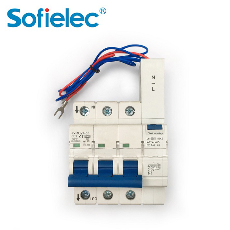JVRO27-63 Disyuntor RCBO 1P+N 30 mA en oferta