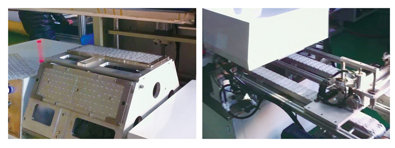 Máquina de ensamblaje de teclado e impresión