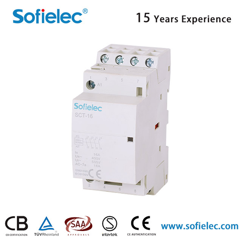 Contactor modular de riel DIN SCT-25