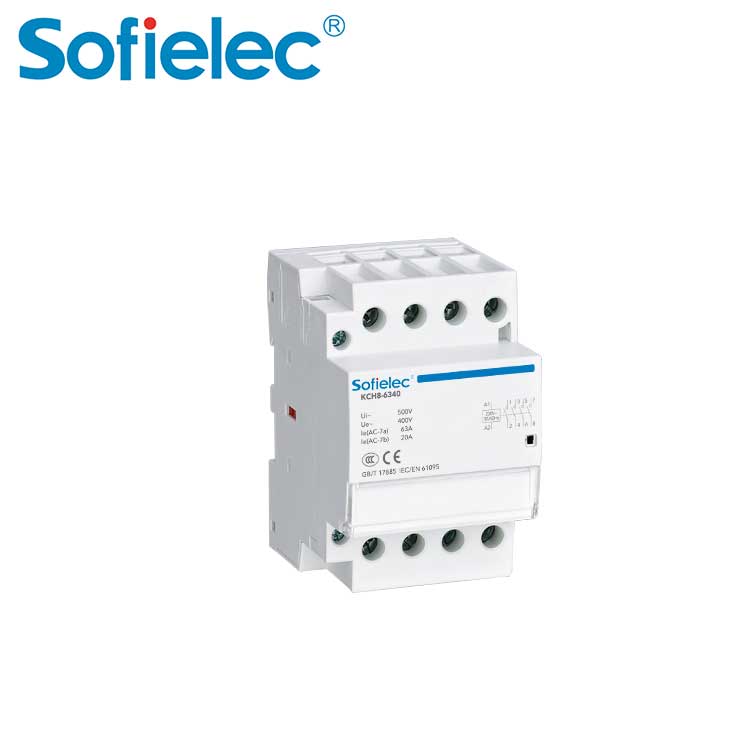 Sofielec KCH8 series modular 1 2 3 4 poles 16-63A contactor