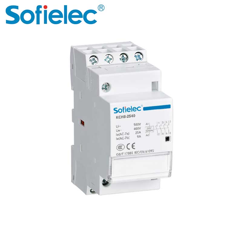 Sofielec KCH8 series modular 1 2 3 4 poles 16-63A contactor