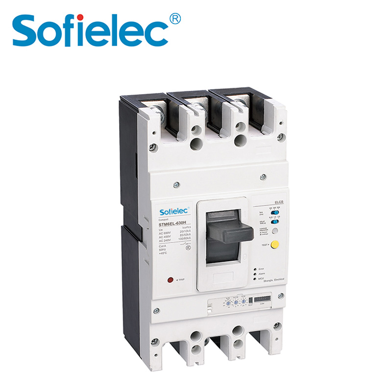 Interruptores diferenciales STM6EL 1250A con interruptor diferencial (MCCB) 3P y 4P
