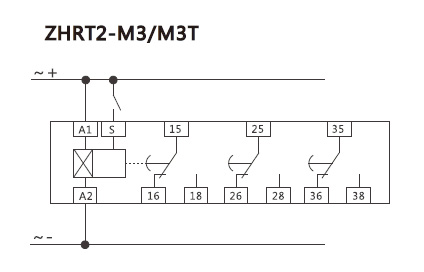 Diagrama de cableado: ZHRT2-M3/M3T