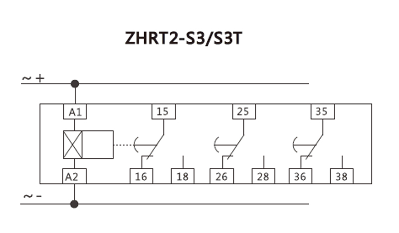 Diagrama de cableado: ZHRT2-S3/S3T
