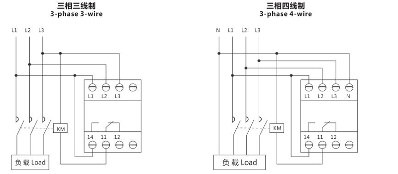 Trifásico de 3 hilos, trifásico de 4 hilos